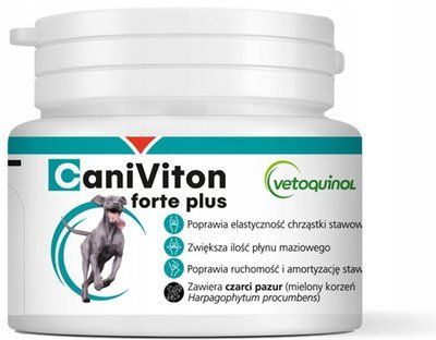 Вітаміни Vetoquinol Caniviton Forte Plus для поліпшення роботи зв'язок і суглобів у собак і кішок, 30 таблеток 11449 фото