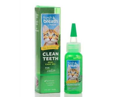Тропіклін Свіже Дихання TropiClean Fresh Breath Clean Teeth (No Brush) гель для чищення зубів у кішок, 59 мл 5416 фото