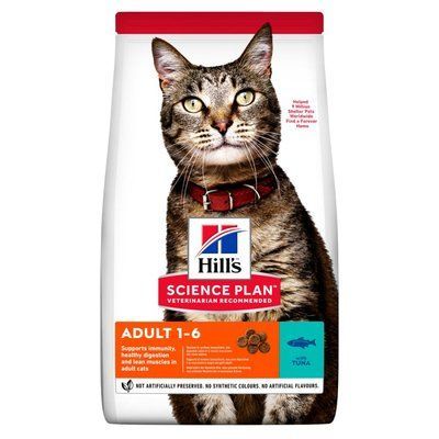 Хілс Hill's SP Feline Adult Tuna сухий корм із тунцем для дорослих котів віком від 1 до 6 років, 10 кг (604176) 7692 фото