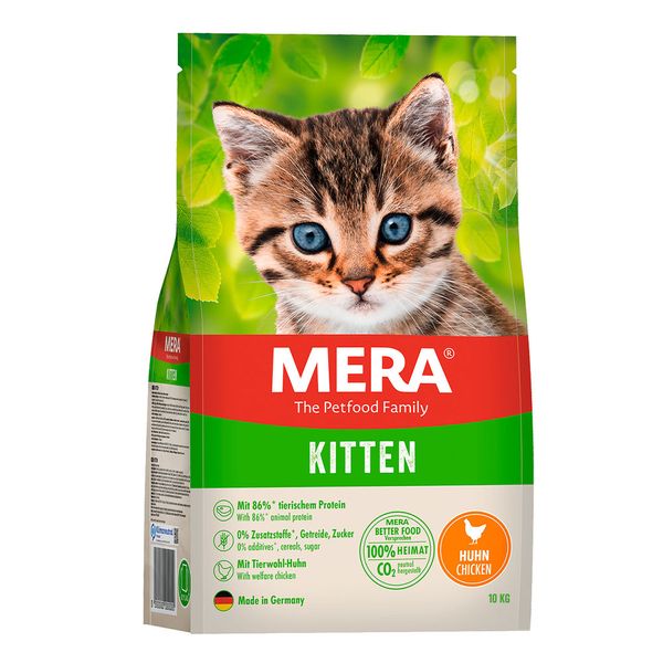 Мера Mera Cats Kitten Сhicken (Huhn) сухой корм с курицей для котят в возрасте от 2 до 12 месяцев, 10 кг (038245) 7045 фото