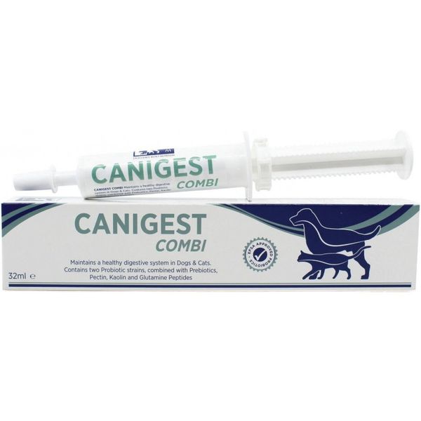 TRM Canigest Combi витаминная добавка при диареях,запорах,метеоризме у собак и кошек, 32 мл, шприц-дозатор 5661 фото