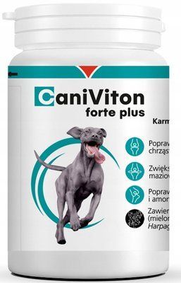 Вітаміни Vetoquinol Caniviton Forte Plus для поліпшення роботи зв'язок і суглобів у собак і кішок, 90 таблеток 11450 фото