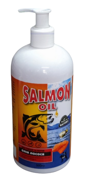 Олія лосося Salmon oil для собак і котів, 500 мл 6899 фото
