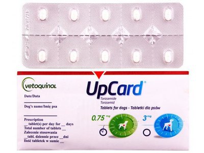 Апкард 0,75 мг UpCard діуретик для собак, 10 таблеток 945 фото