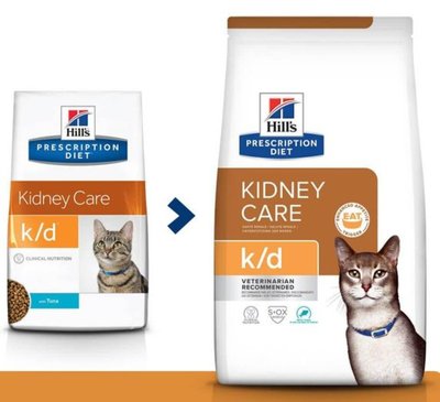 Хилс Hill's PD Feline K/D Kidney Care Tuna диетический корм с тунцом для кошек при ХПН, энцефалопатии, 400 гр (605991) 7538 фото