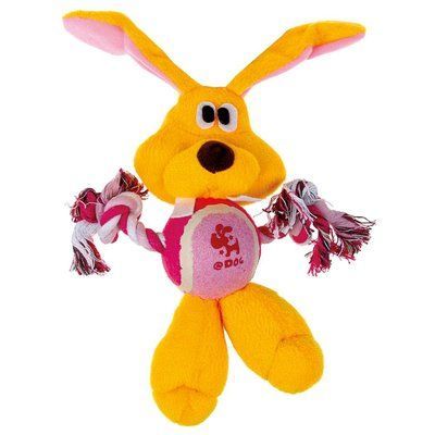 Игрушка для собак TETRAPET Toys Fun, текстильная собака с веревкой, 21 см 488,03 фото