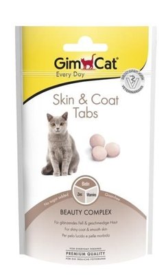 Вітаміни GimCat Every Day Skin & Coat таблетки для покращення шкіри та вовни кішок, , 40 гр 7807 фото