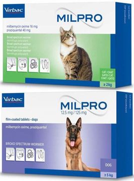 Мілпро таблетки від глистів для котів та собак