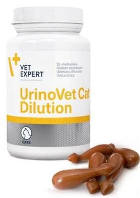 Уріновет Кет Ділюшен  Urinovet Cat Dilution Vetexpert вітаміни для встановлення функцій сечової системи у котів, 45 капсул 3787 фото