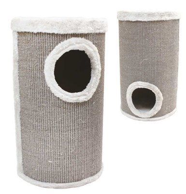 Когтеточка&ndash;башни для кошек Croci Cat Tower 2, 35*35*60 см, сезаль/плюш (C6020467)  8075 фото