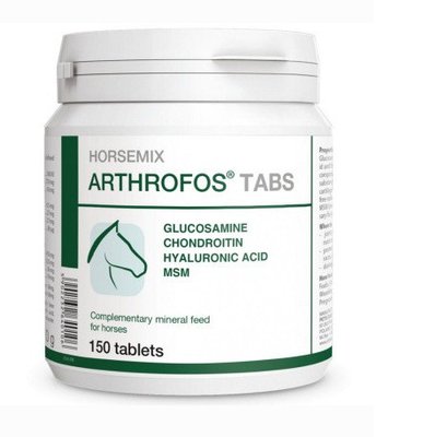 Хорсмікс Артрофос Dolfos Horsemix ArthroFos Tabs кормова мінеральна суміш для опорно-рухового апарату коней, 150 таблеток 158 фото