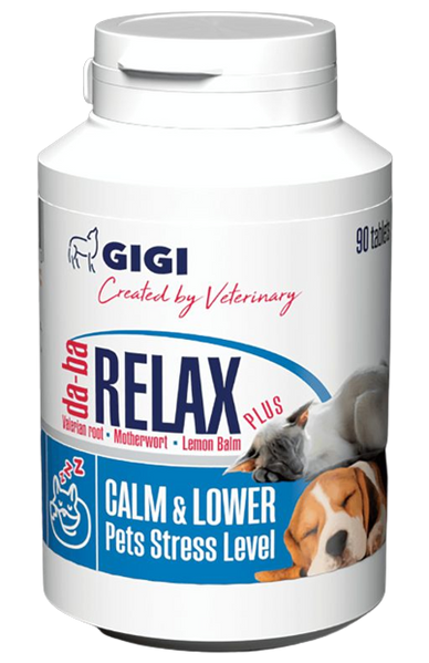 Да Ба Релакс Плюс Gigi Da Ba Relax Plus заспокійливий засіб для собак і кішок, 90 таблеток 4917 фото