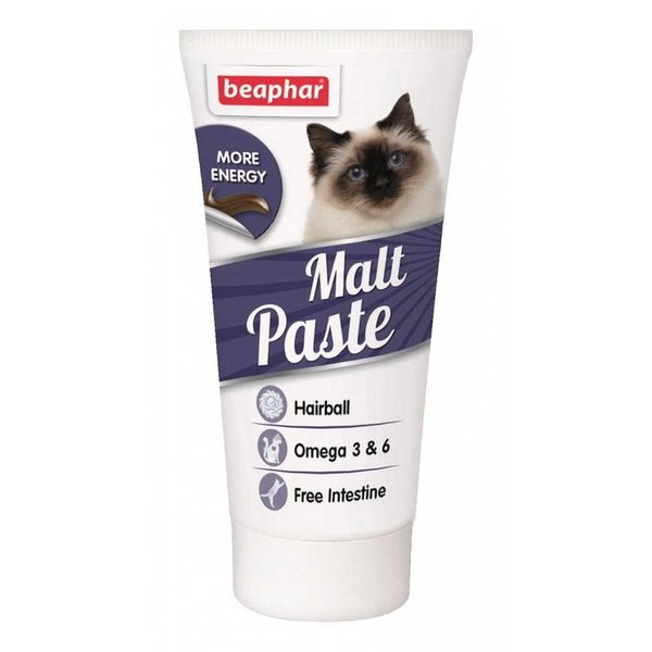 Beaphar Cat Malt Paste паста для виведення шерсті зі шлунка котів і кошенят віком старше 12 тижнів, 25 гр (14000) 7326 фото