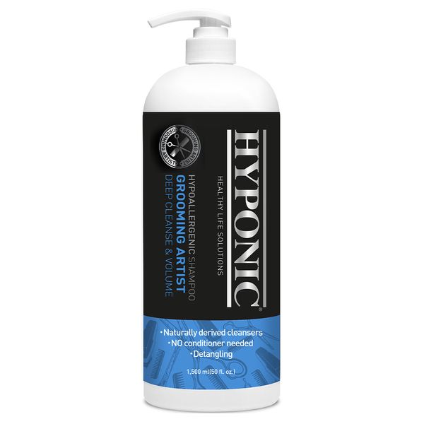 Хипоник Hyponic Grooming Artist Deep Cleanse & Volume шампунь для глубокой очистки, объема шерсти собак, 1,5 л (H1SH2DV1500HYKNN) 7437 фото