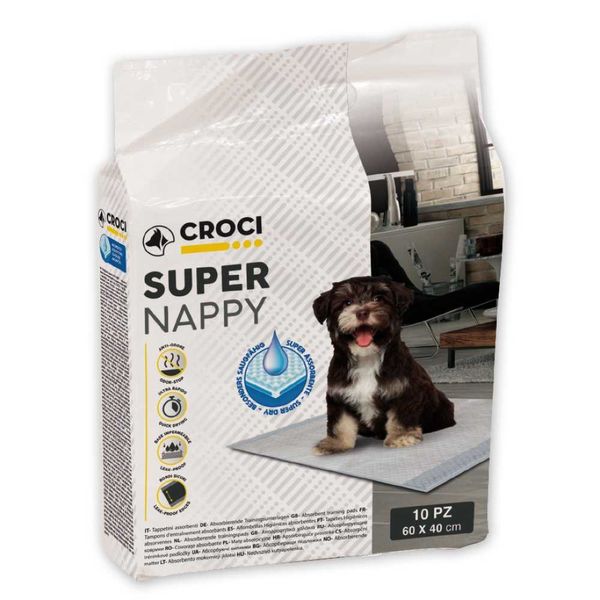 Одноразовые пеленки для собак Croci Super Nappy 60*40 см, 10 пелёнок в упаковке (C6028477) 5208 фото