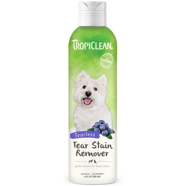Тропіклін TropiClean Tear Stain Remover з ароматом чорниці для видалення слізних плям у кішок та собак, 236 мл (869097) 5622 фото