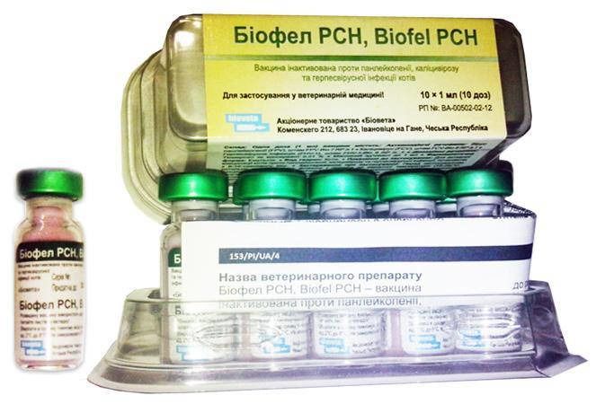 Биофел PCH Biofel PCH вакцина против кальцивируса панлейкопении и герпесвируса у кошек, 1 мл 1188 фото