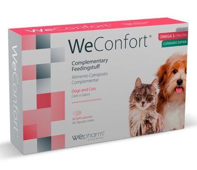 ВіКонфорт WeConfort Wepharm для полегшення хронічного болю у котів і собак, 30 капсул 15493 фото