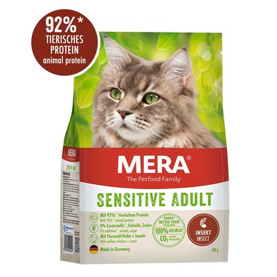 Мера Mera Cats Sensitive Adult Insect сухой корм с белком насекомых для кошек с чувствительным желудком, 400 гр (038774 - 8714) 7048 фото