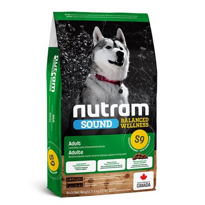 Нутрам S9 Nutram Sound BW Lamb Adult Dog сухой корм с ягнёнком и ячменем для взрослых собак, 11,4 кг (S9_11.4kg) 6388 фото