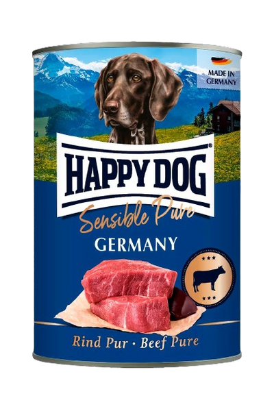 Happy Dog Sensible Pure Rind ( Beef Pure) консервированный корм с говядиной для взрослых собак, 800 гр (61070) 7388 фото