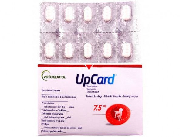 Апкард 7,5 мг UpCard диуретик для собак, 10 таблеток 1266 фото
