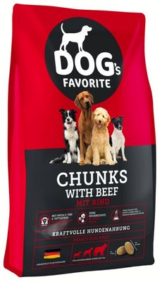 Happy Dog Dog's Favorite Chunks with Beef ( mit Rind ) сухой корм с говядиной для собак всех пород, 15 кг (60947) 6849 фото