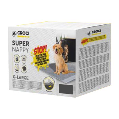 Пелюшки великих для собак Croci Super Nappy X - Large 71*112 з активованим вугіллям, 25 пелюшок в упаковці (CC7111225) 7009 фото