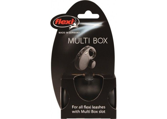 Flexi Multi Box контейнер для ласощів або одноразових пакетів, що кріпиться до собачих рулеток Flexi , колір чорний 6595 фото