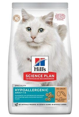 Хілс Hill's SP Feline Adult Hypoallergenic Egg & Insect Protein гіпоалергенний корм для дорослих котів, 1,5 кг (607869) 7697 фото