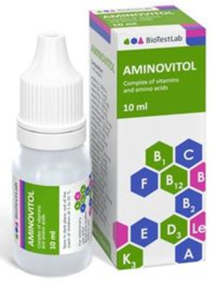 Аміновітол Aminovitol пероральний комплекс вітамінів та амінокислот, 10 мл, флакон-крапельниця 4727 фото