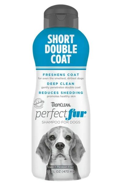 Шампунь Тропіклін Ідеальна Вовна TropiClean PerfectFur Short Double Coat Shampoo для собак з короткою вовною, 473 мл (000186) 5625 фото