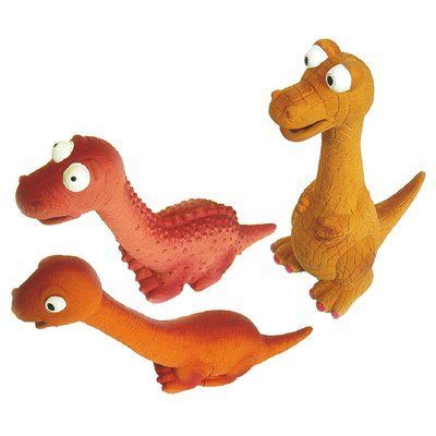 Игрушка для собак TETRAPET Toys Fun, латексный динозавр с пищалкой, 19,5-30,5 см 487,31 фото