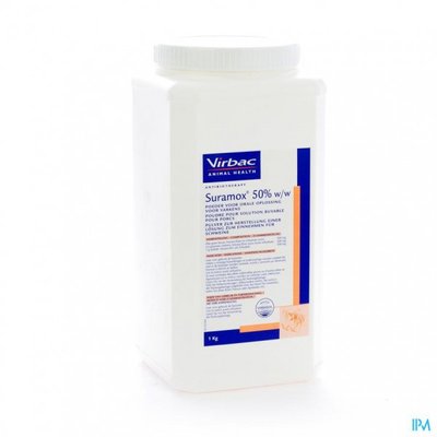 Сурамокс 50% Virbac Suramox 50% антибактеріальний для лікування органів дихання у свиней і домашньої птиці, 1 кг 4151 фото