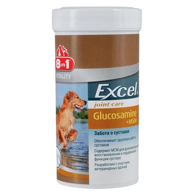 Витамины для собак 8в1 Excel Glucosamine + MCM с глюкозамином и метилсульфонилметаном для суставов собак, 55 таблеток 7010 фото