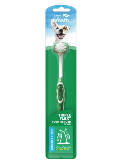 Зубная щётка Триплфлекс Тропиклин TropiClean TripleFlex Small для собак маленьких пород 5421 фото