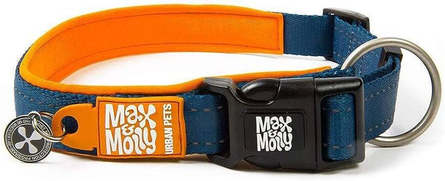 Ошейник Оранжевый Матрикс Max & Molly Smart ID Collar Matrix Orange/S с QR-кодом для собак, обхват шеи 28 - 45 см (213082) 5820 фото