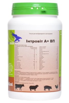 Інтровіт А+ВП водорозчинний комплекс вітамінів, мінералів та амінокислот для тварин та птиці, 1 кг 5162 фото