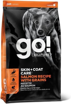 Гоу! Шкіра + Шерсть Go! Solutions Skin + Coat Care Salmon Recipe with Grains for Dogs сухий корм із лососем для собак, 1,6 кг (FG00006) 6090 фото