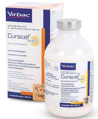 Курацеф Дуо Virbac Curacef Duo противомикробный противовоспалительный препарат для КРС, 100 мл 4146 фото
