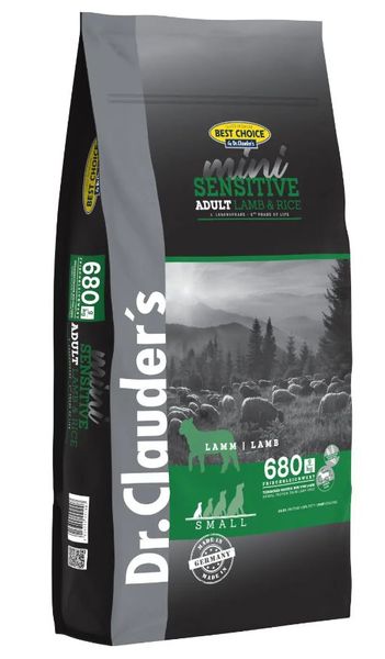 Dr.Clauder's Best Choice Adult Mini Lamb & Reis сухой корм с ягнёнком и рисом для маленьких собак, 12,5 кг 5297 фото