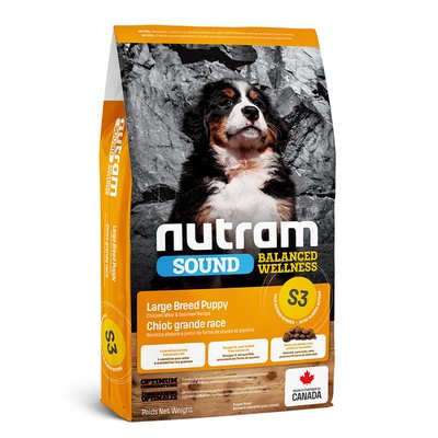 Нутрам S3 Nutram Sound BW Puppy Large Breed сухий корм з куркою для цуценят великих порід, 20 кг (S3_(20kg) 6391 фото