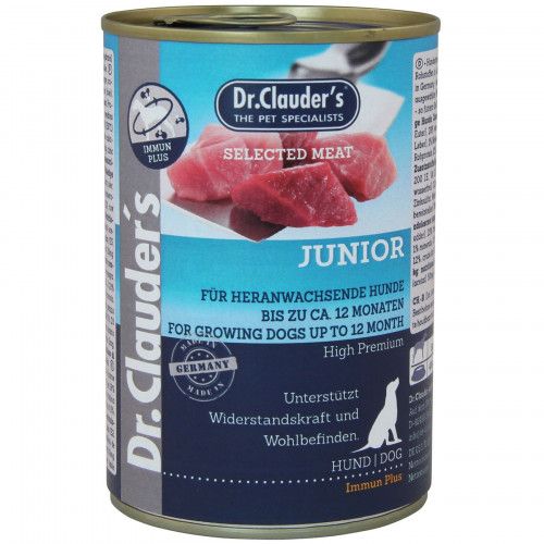 Dr.Clauder’s Selected Meat Junior говядина свинина курица. влажный консервированный корм для щенков, 400 гр 5349 фото