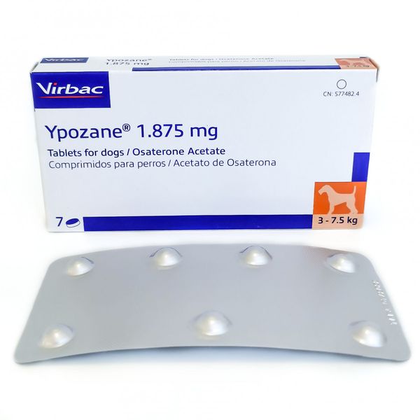 Ипозан 1,875 мг Ypozane S для лечения предстательной железы у собак весом 3 - 7,5 кг, 7 таблеток 1271 фото