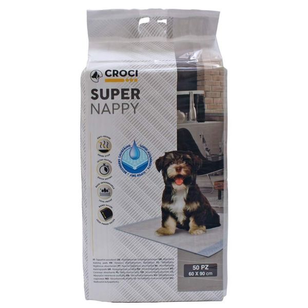 Одноразовые пеленки для собак Croci Super Nappy 90*60 см, 50 пелёнок в упаковке (C6020953) 5212 фото