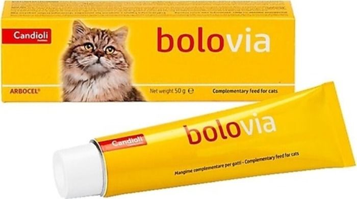 Боловиа Candioli Bolovia паста для выведения шерсти из желудка кошек и котов, 50 гр (PSE4485) 4206 фото