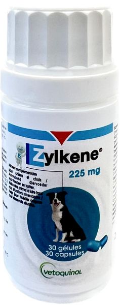 Зилкене 225 мг Zylkene успокоительное антистрессовое средство для средних пород собак, 30 капсул 1015 фото