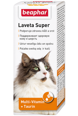 Лавета Супер Беафар Beaphar Laveta Super рідка мультивитаминая харчова добавка для вовни кішок, 50 мл 1578 фото