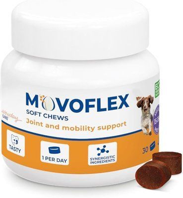 Мовофлекс Virbac Movoflex M, таблетки для підтримки здоров'я і рухливості суглобів у собак вагою 15 - 35 кг, 30 таблеток по 4 гр 12530 фото