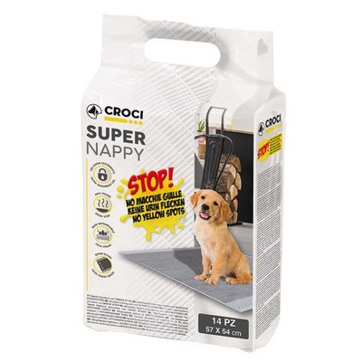 Пелюшки для собак Croci Super Nappy 57*54 з активованим вугіллям, 14 пелюшок в упаковці (C6028170) 5213 фото